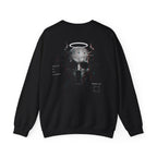Reality Is an Illusion Glitch Skull Sweatshirt in Black — back view