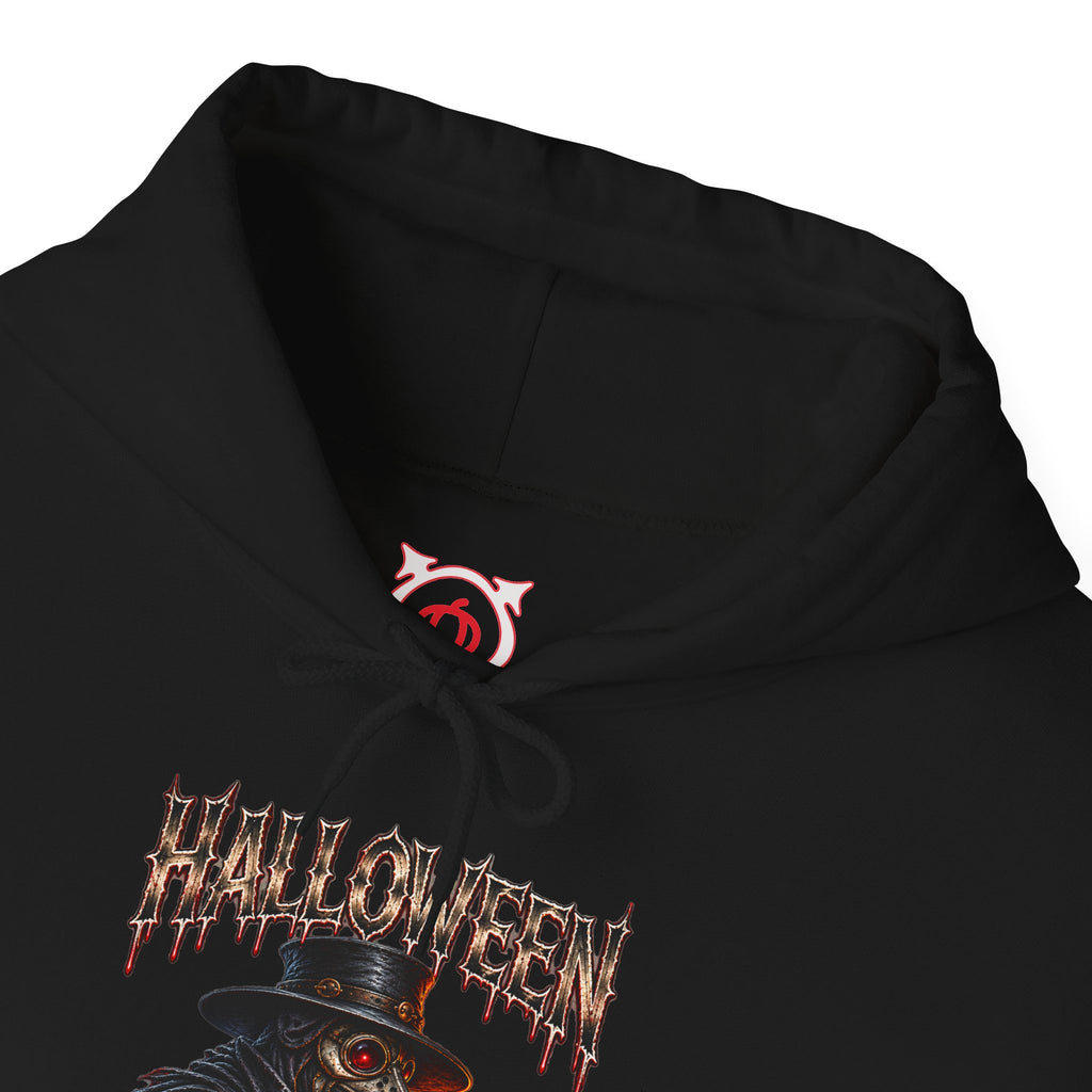 Last Lantern Plague Doctor Hoodie in Black — front view