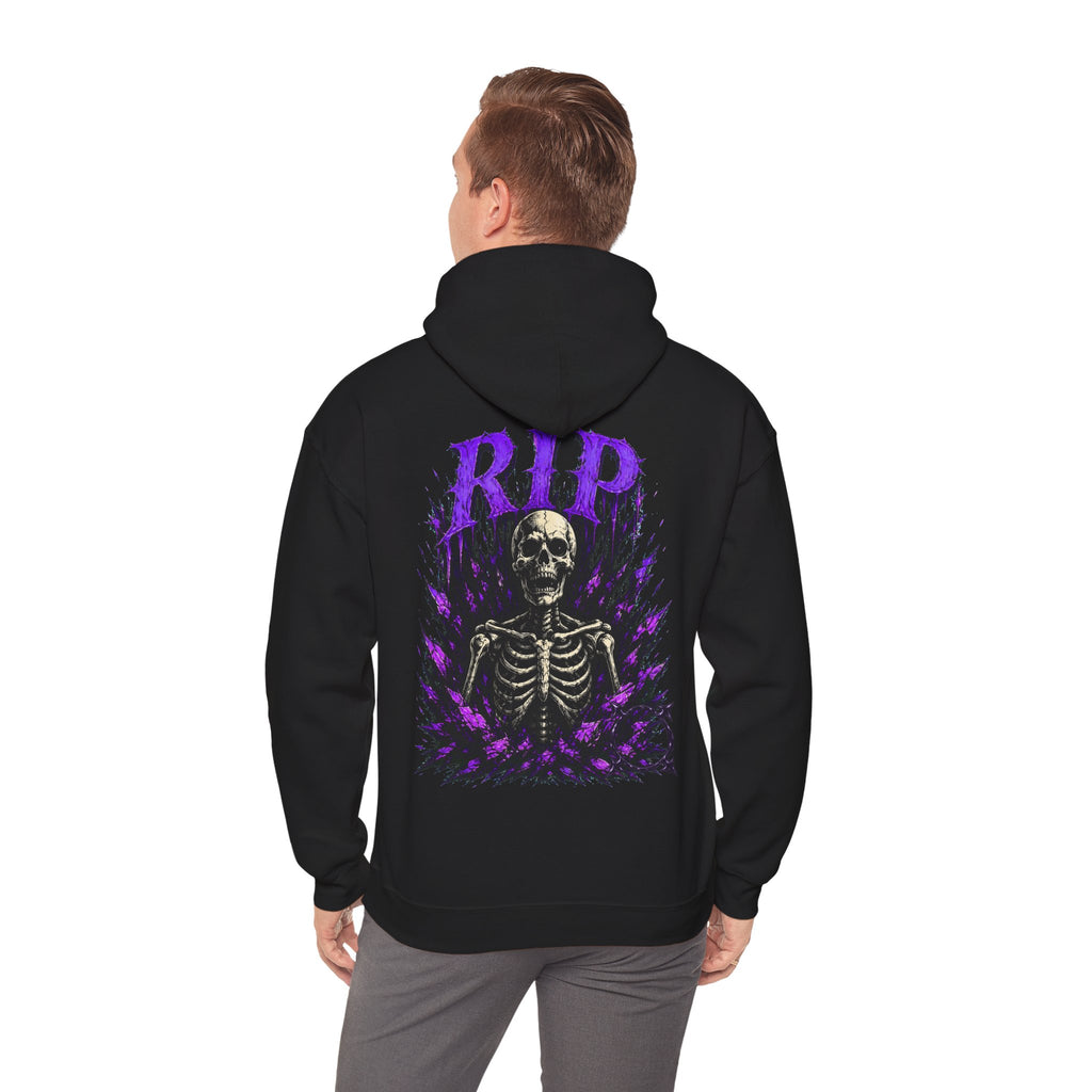 RIP Skeleton Hoodie in Black — model view