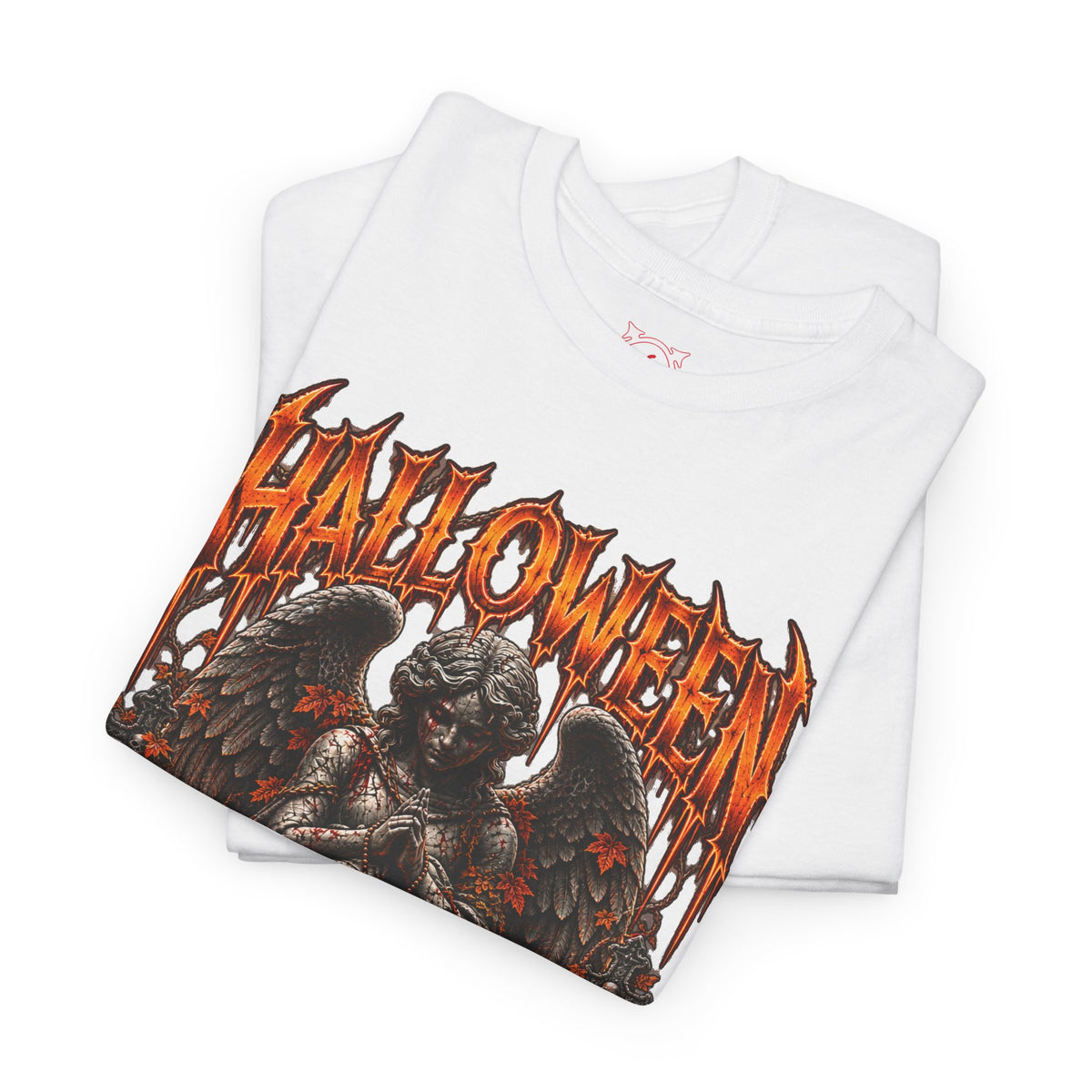 Not All Angels T-Shirt in White — folded view