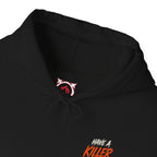 Killer Night Halloween Hoodie in Black — front view