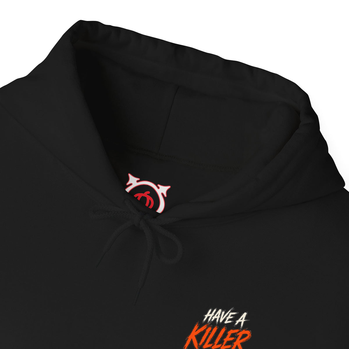 Killer Night Halloween Hoodie in Black — front view