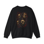 Final Cut Horror Mask Sweatshirt in Black — back view