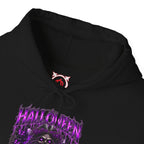 Beautiful Deception Skeleton Hoodie in Black — front view