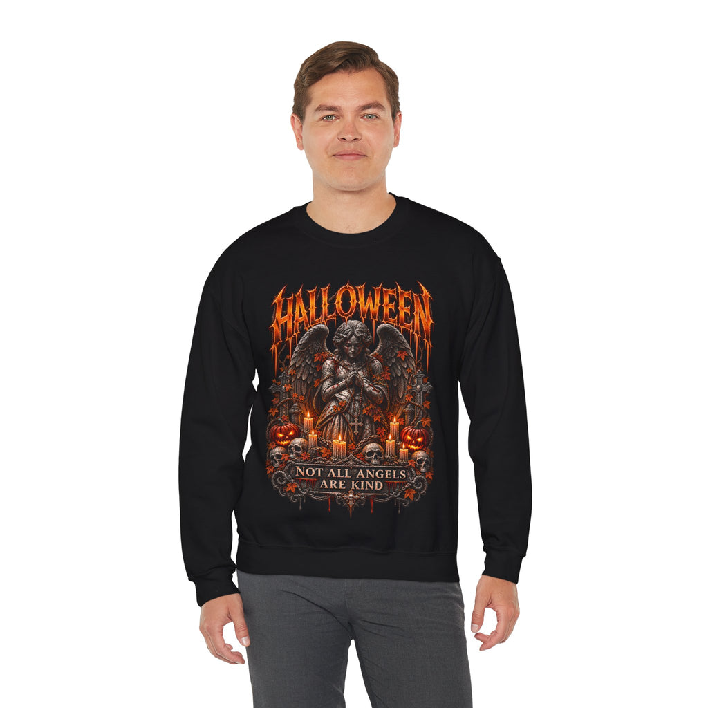 Not All Angels Sweatshirt in Black — model view