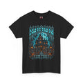 Midnight Manor Haunted House T-Shirt in Black — front view