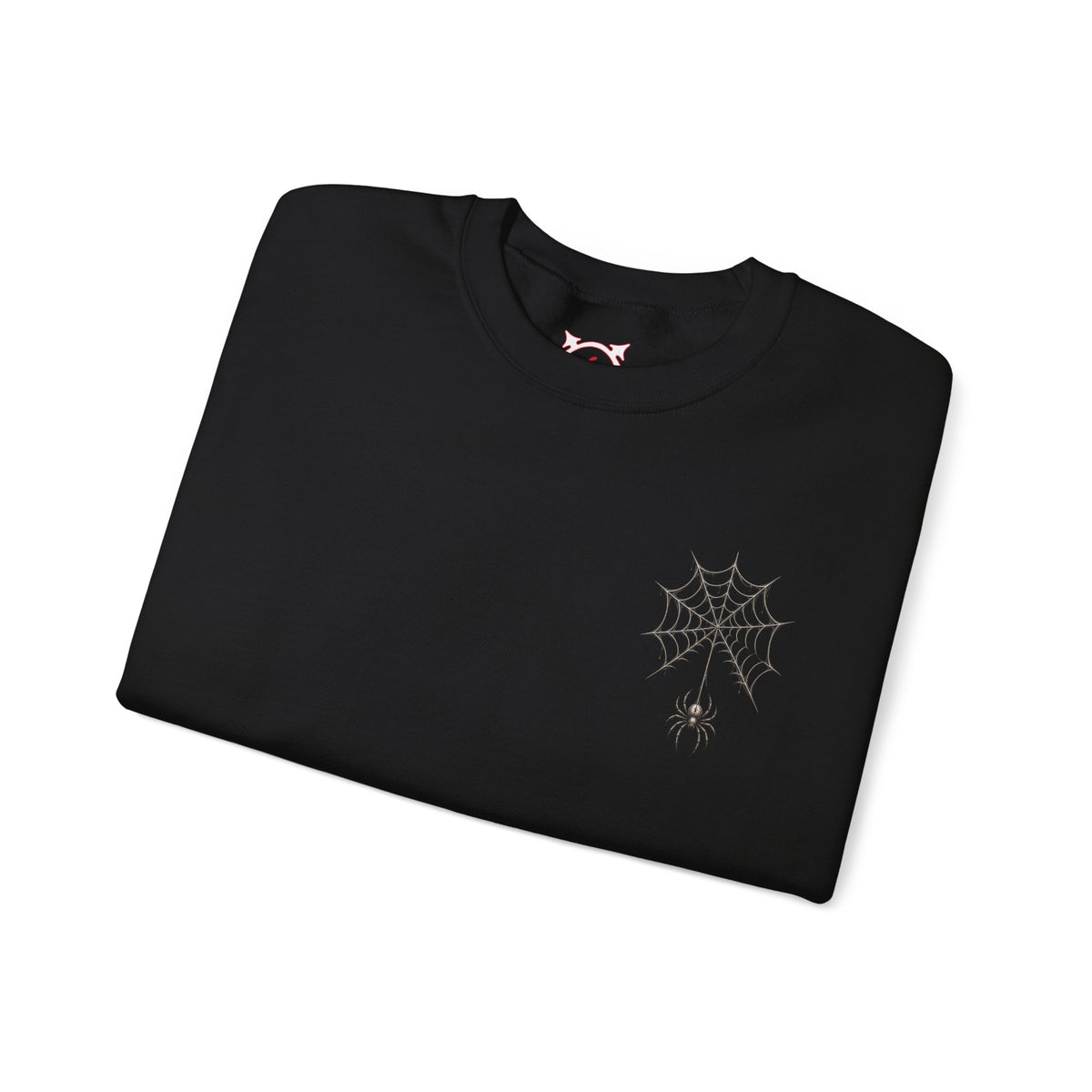 Spider Web Sweatshirt in Black — folded view