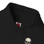 Dripping Skull Hoodie in Black — front view