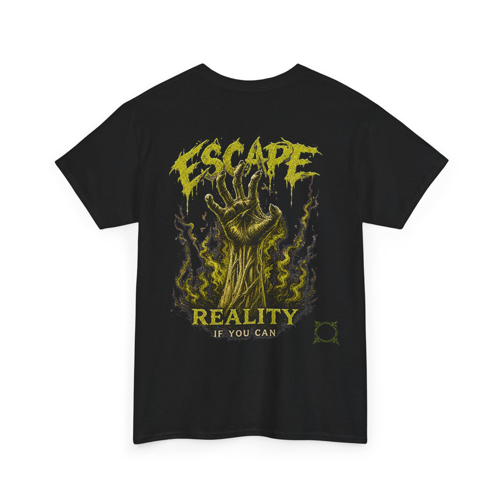 Escape Reality Zombie Hand T-Shirt in Black — back view