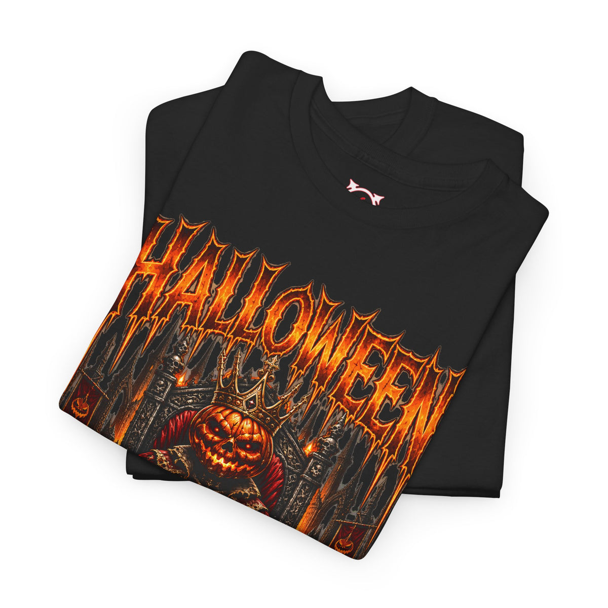 Pumpkin King T-Shirt in Black — folded view