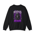 No Souls Just Shadows Grim Reaper Sweatshirt in Black — back view