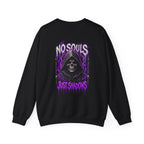 No Souls Just Shadows Grim Reaper Sweatshirt in Black — back view