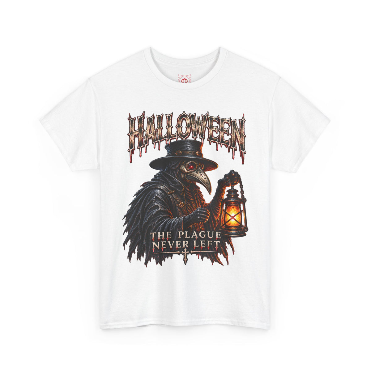 Last Lantern Plague Doctor T-Shirt in White — front view