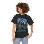 She Never Left Ghost T-Shirt in Black — model view