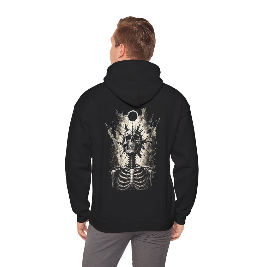 Eclipse Skeleton Hoodie in Black — model view