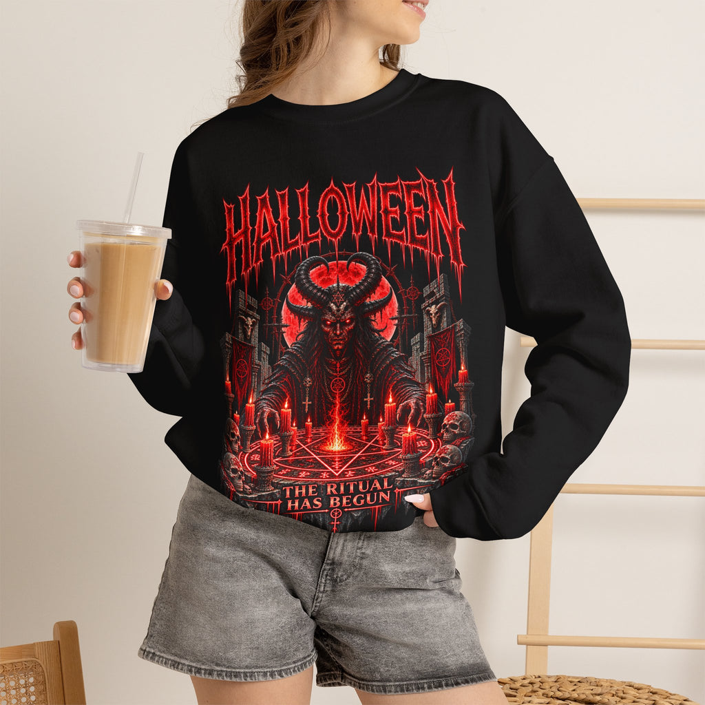 The Ritual Occult Sweatshirt in Black — model view