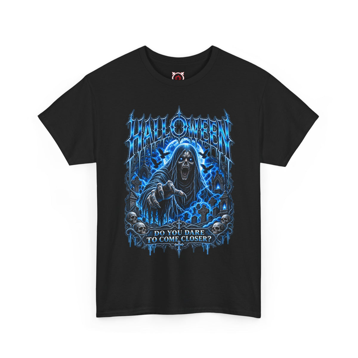 Come Closer Ghost T-Shirt in Black — front view