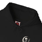 Crescent Skeleton Hoodie in Black — front view