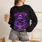 Deepest Fear Skull Sweatshirt in Black — model view