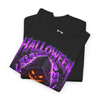 Fear the Night Pumpkin T-Shirt in Black — folded view