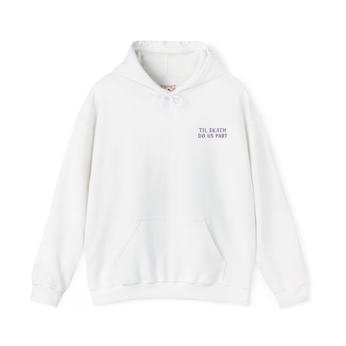 Til Death Grim Reaper Hoodie in White — front view