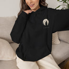 Nightmare Moon Ghost Hoodie in Black — model view