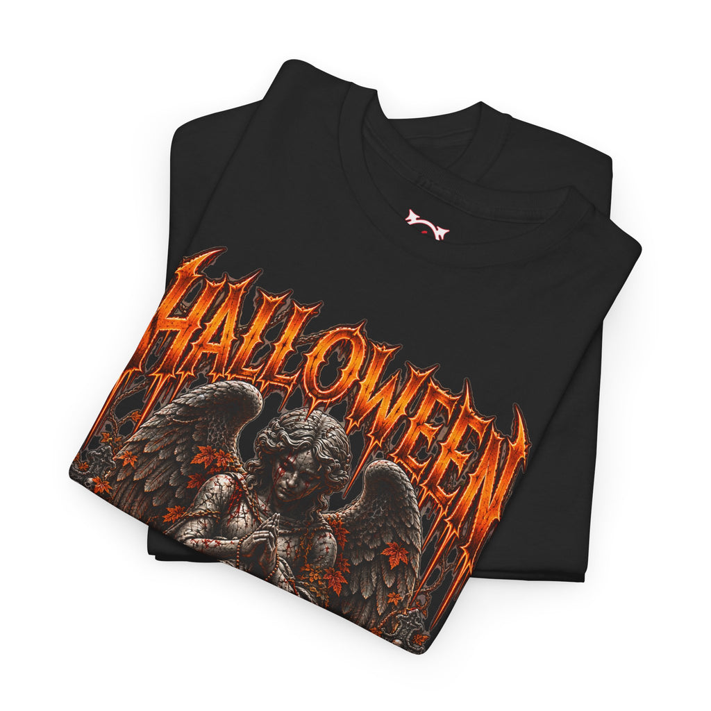 Not All Angels T-Shirt in Black — folded view