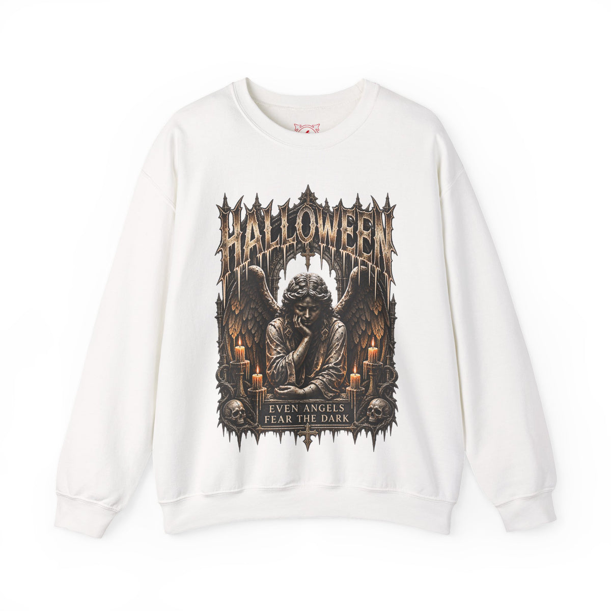 Even Angels Sweatshirt in White — front view