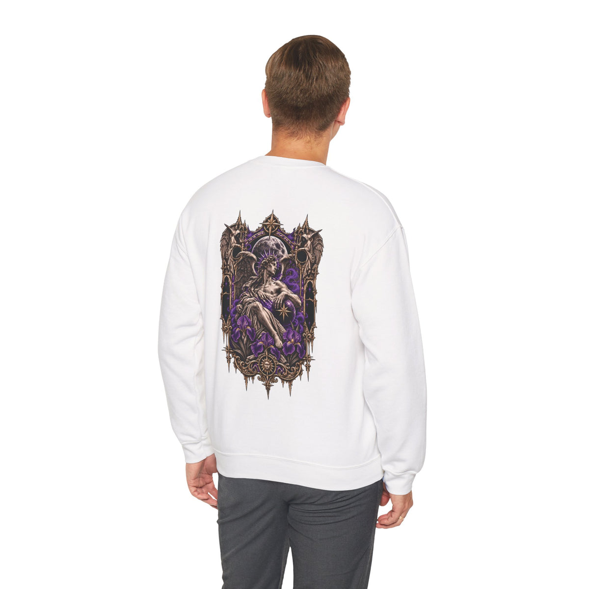 Iris Sweatshirt in White — model view