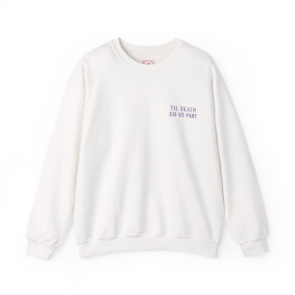 Til Death Grim Reaper Sweatshirt in White — front view