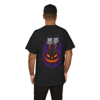 Nightmare Flame Pumpkin T-Shirt in Black — model view