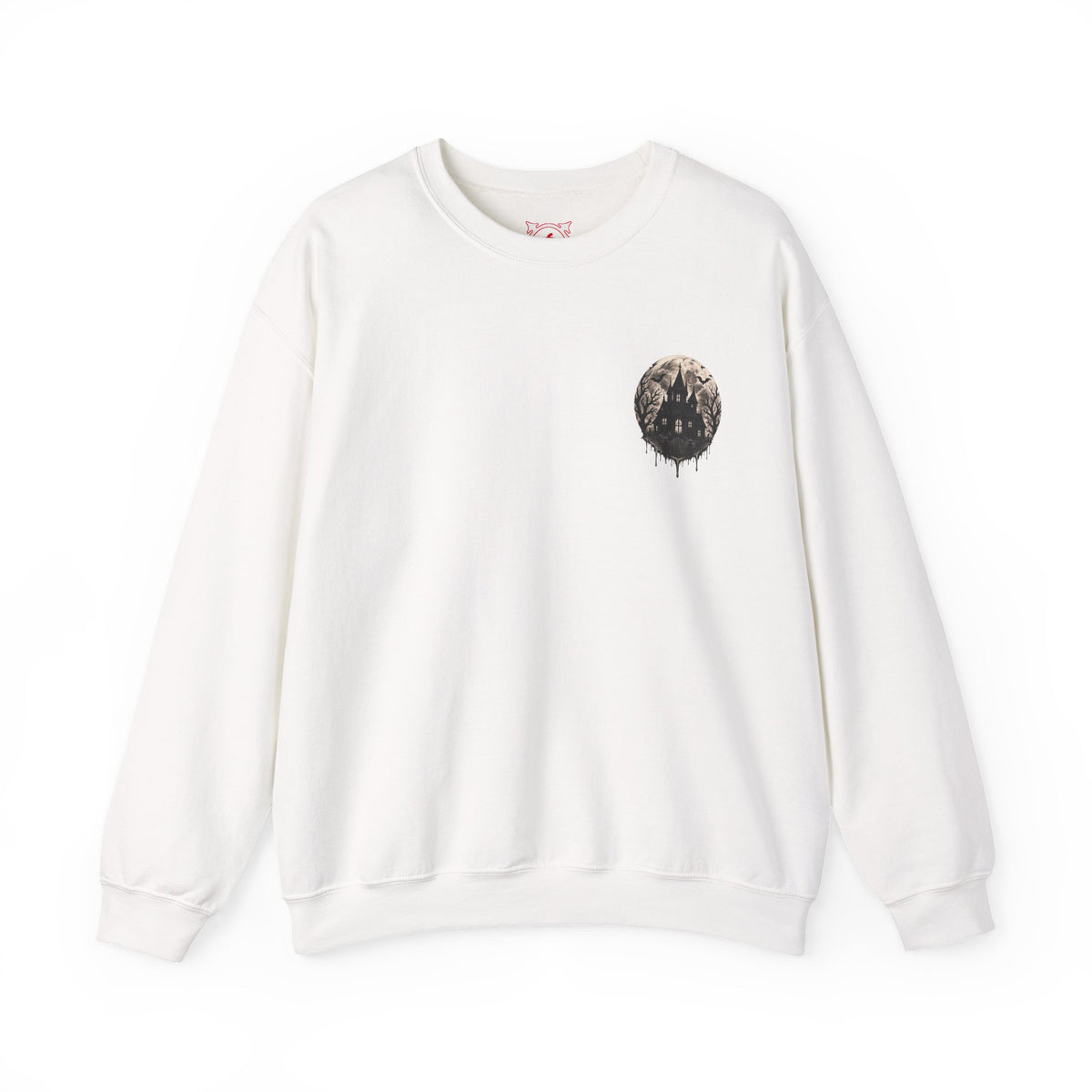 Moonlit House Sweatshirt in White — front view