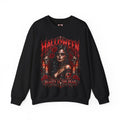 Beauty of the Dead Gothic Portrait Sweatshirt in Black — front view