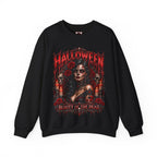 Beauty of the Dead Gothic Portrait Sweatshirt in Black — front view