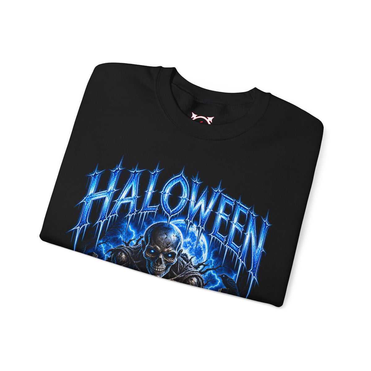 The Dead Walk Skeleton Sweatshirt in Black — folded view