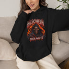 Death Awaits Grim Reaper Hoodie in Black — model view
