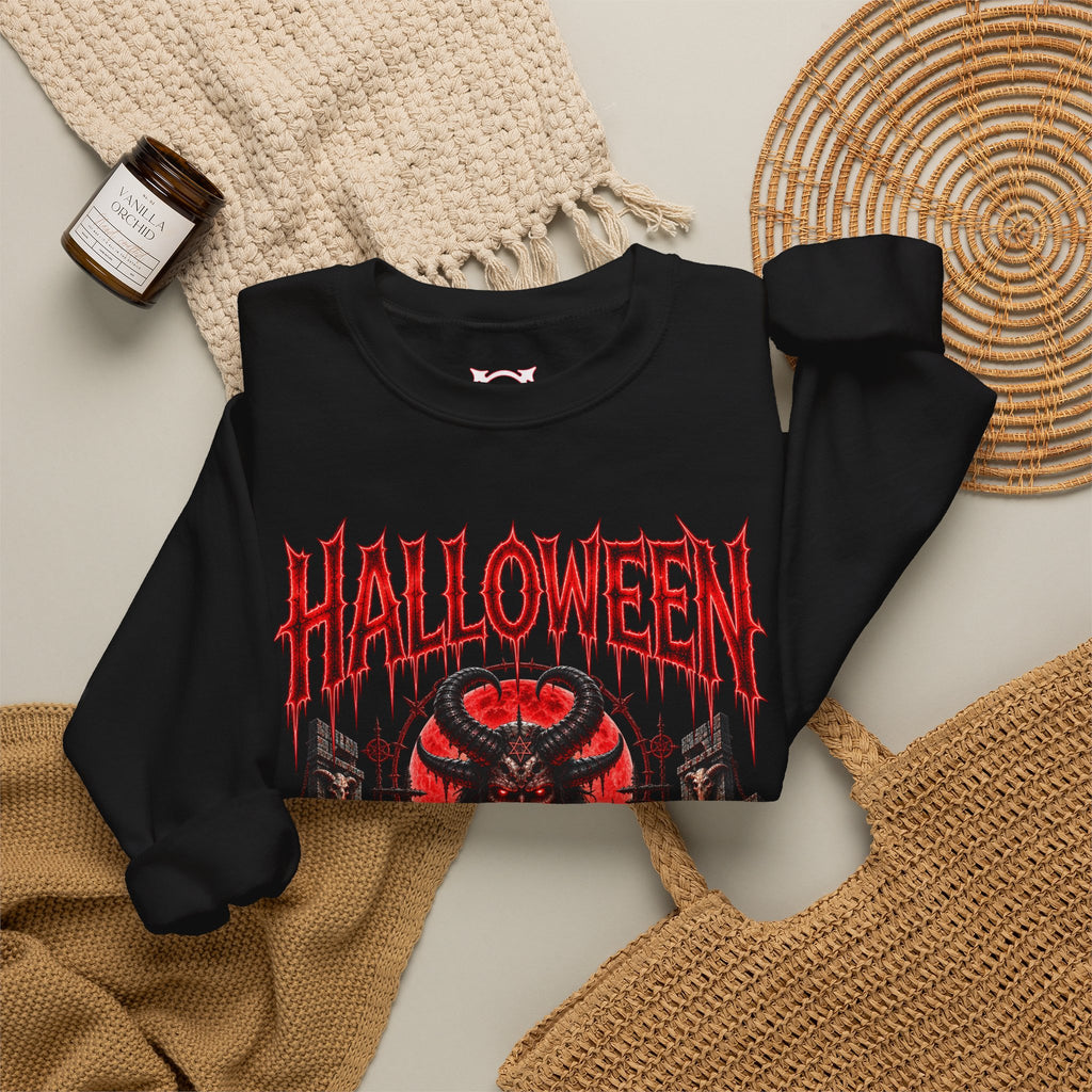The Ritual Occult Sweatshirt in Black — folded view