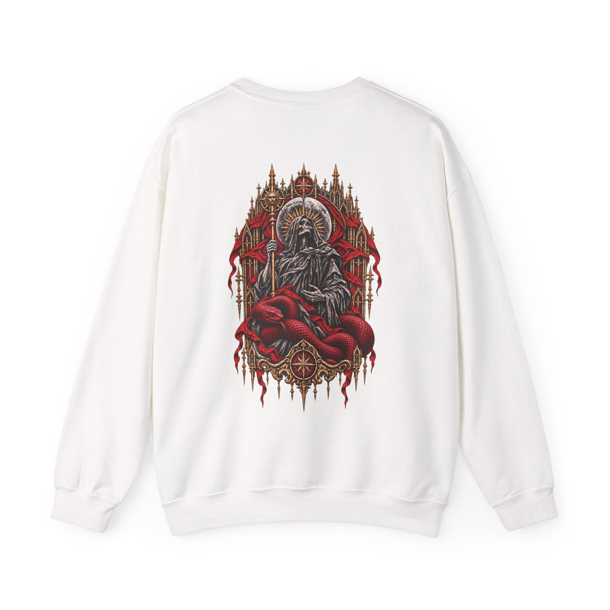 Reaper Sweatshirt in White — back view