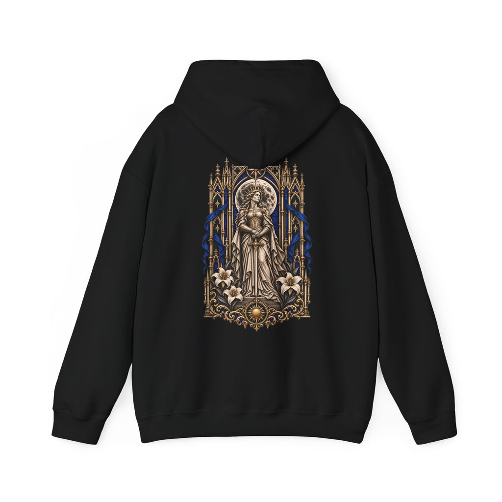 Vigil Hoodie in Black — back view