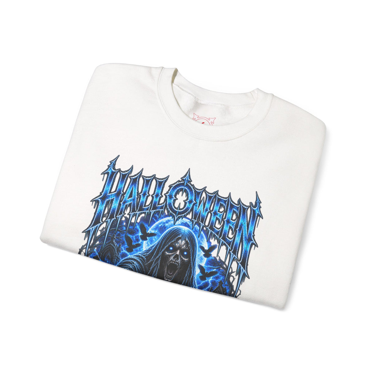 Come Closer Ghost Sweatshirt in White — folded view