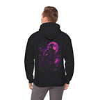 Night Ride Motorcycle Hoodie in Black — model view