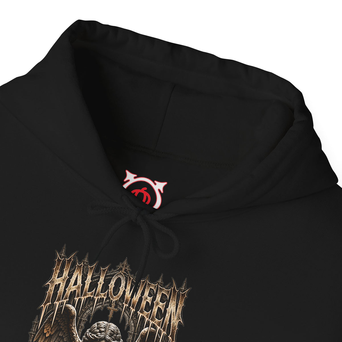 Even Angels Hoodie in Black — front view