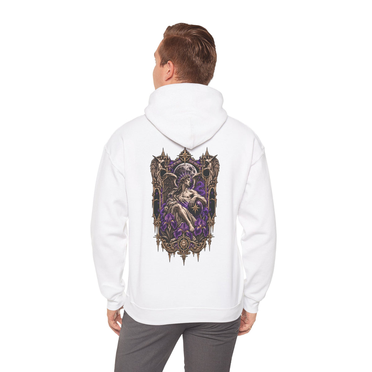 Iris Hoodie in White — model view