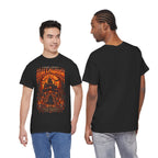Home Sweet Halloween Haunted House T-Shirt in Black — model view