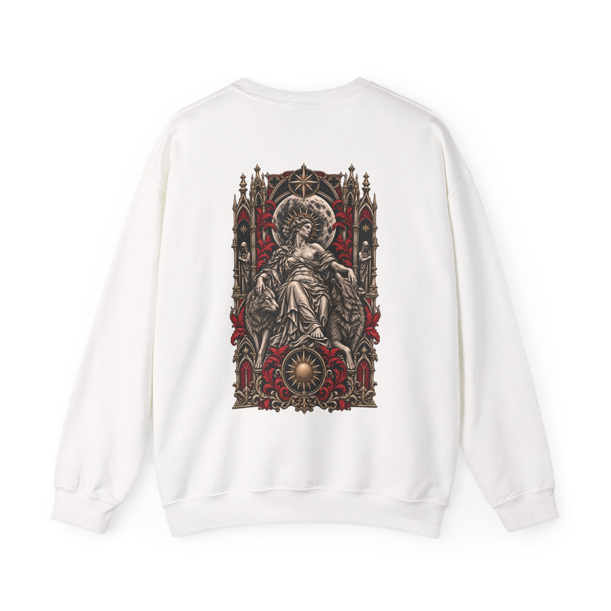 Moonveil Sweatshirt in White — back print view