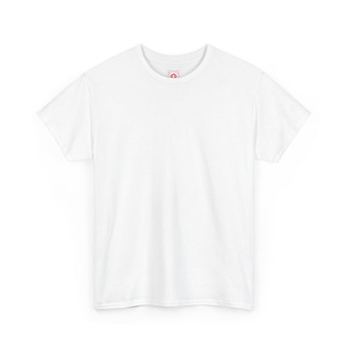 Burn the Fear Flaming Skull T-Shirt in White — front view
