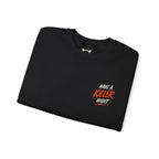 Killer Night Halloween Sweatshirt in Black — folded view