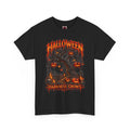 Darkness Grows Pumpkin Tree T-Shirt in Black — front view