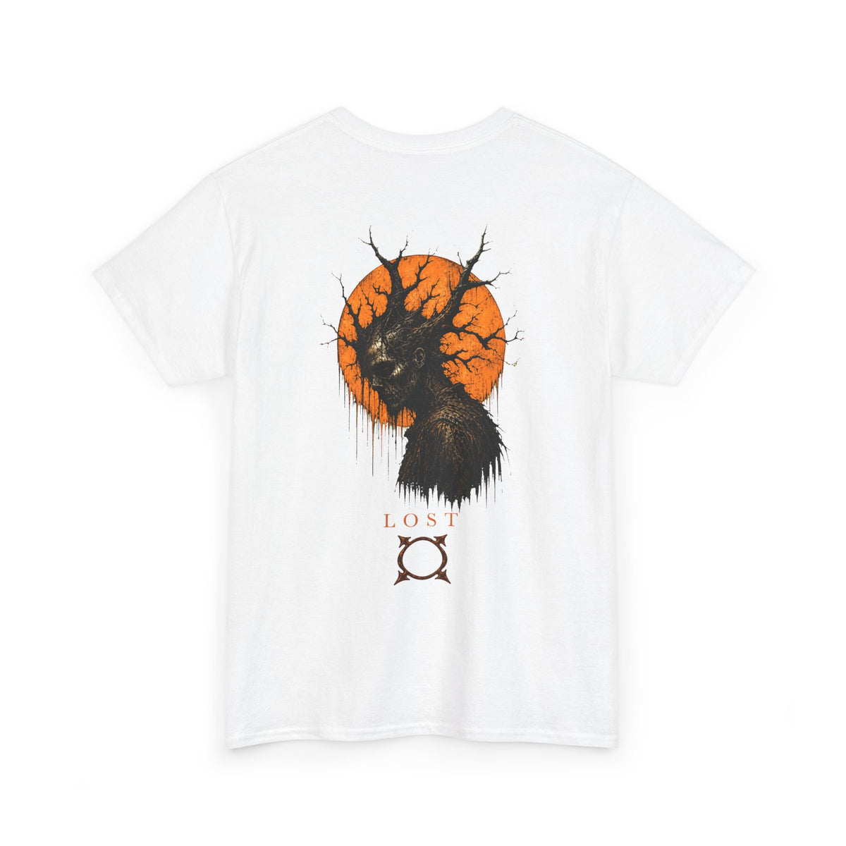 Lost Skull T-Shirt in White — back view
