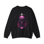 Death Is Salvation Skull Sweatshirt in Black — back view